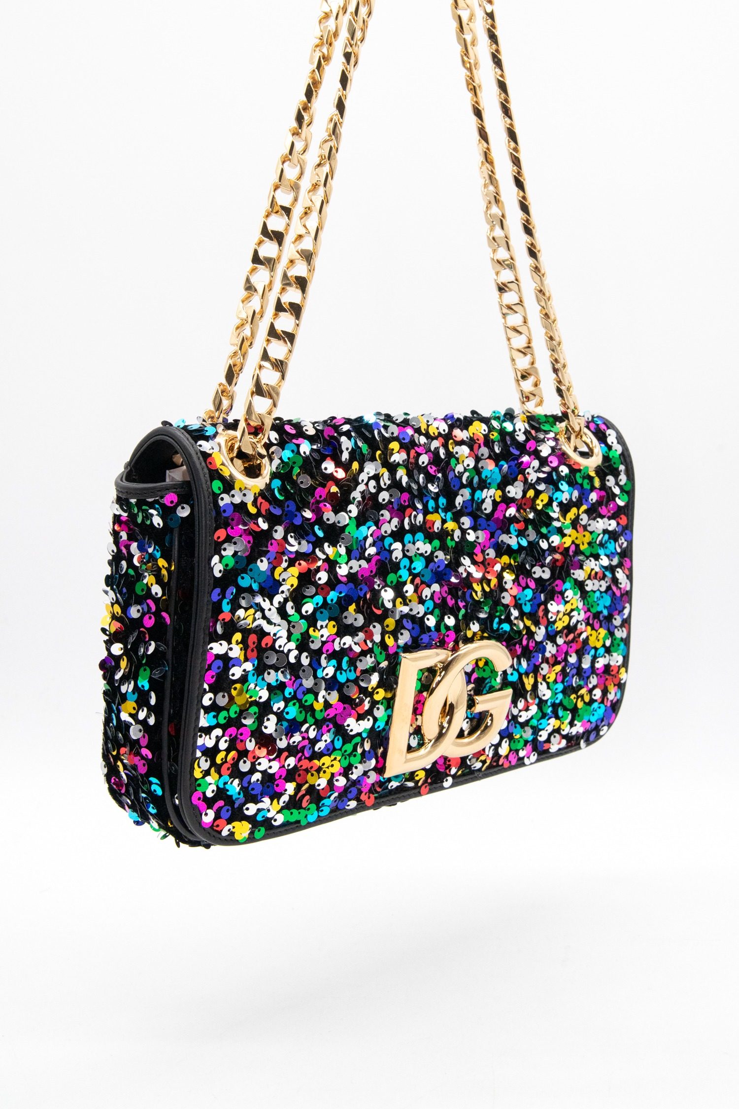Thumbnail of http://Dolce%20&%20Gabbana%20Umhängetasche%20mit%20Pailletten%20in%20Bunt%20und%20Gold