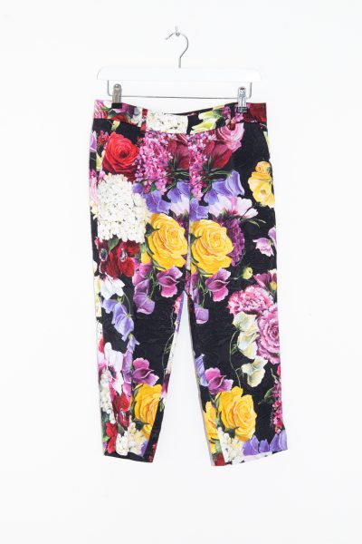 Dolce & Gabbana Vintage Hose in Schwarz und Bunt