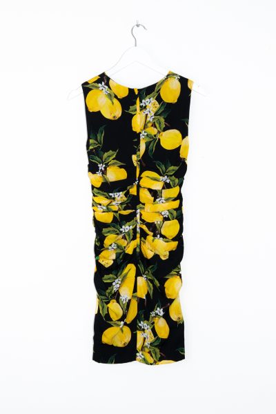 Dolce & Gabbana Minikleid in Schwarz mit Zitronen-Print