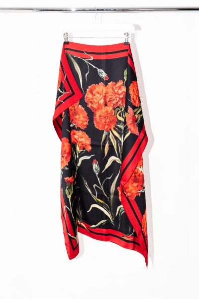 Dolce & Gabbana Seidentuch mit Blumen Print