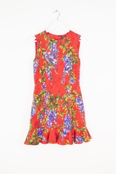 Dolce &Gabbana Minikleid mit Blumenmuster in Rot