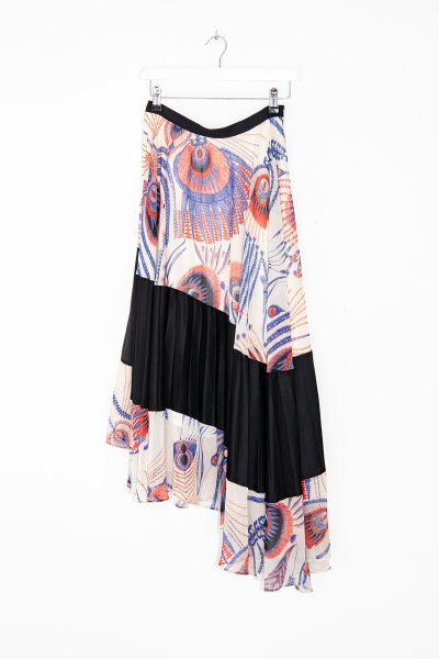 Dries Van Noten Midirock mit Muster in Ecru und Bunt