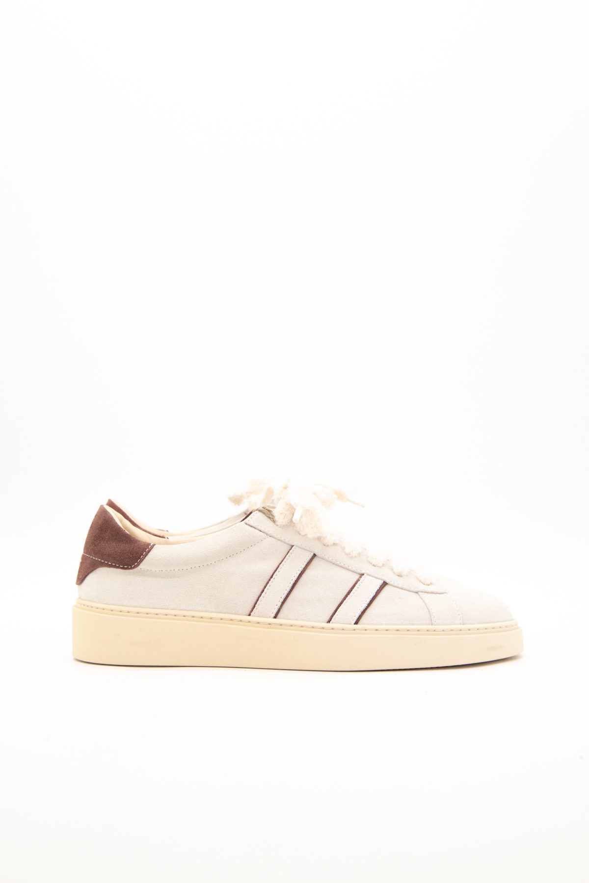 Eleventy Sneaker aus Veloursleder in Beige und Braun