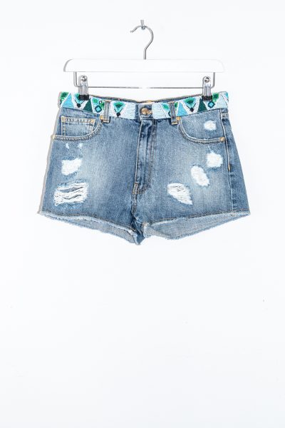 Emilio Pucci Jeansshorts in Blau und Bunt