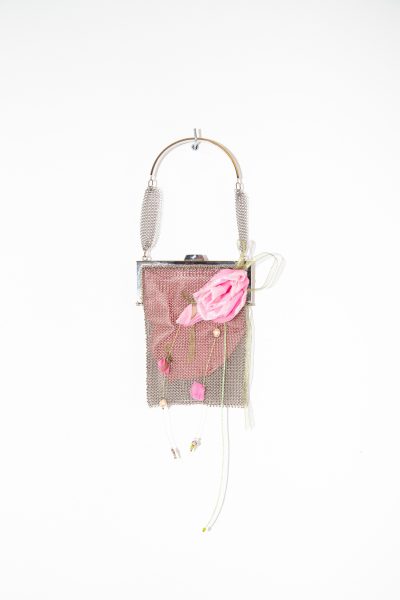 Escada Mini-Handtasche mit Metall und Rosen