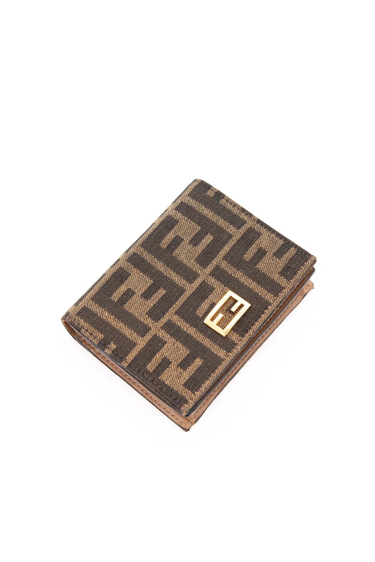 Thumbnail of http://Fendi%20Portemonnaie%20in%20Hellbraun,%20Dunkelbraun%20und%20Gold