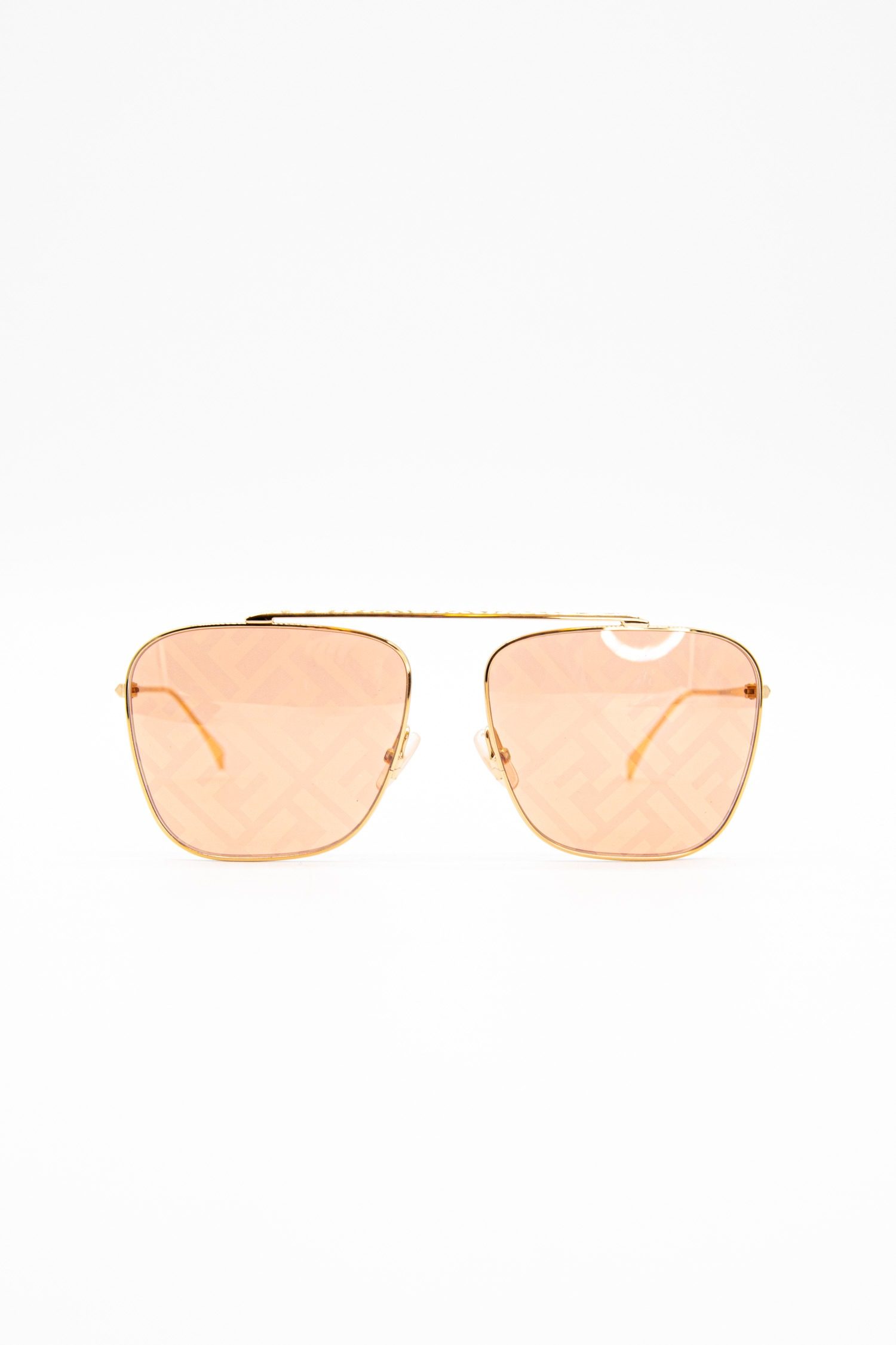 Thumbnail of http://Fendi%20FF0406/S%20Sonnenbrille%20mit%20Monogramm-Gläsern%20in%20Gold%20und%20Rosa