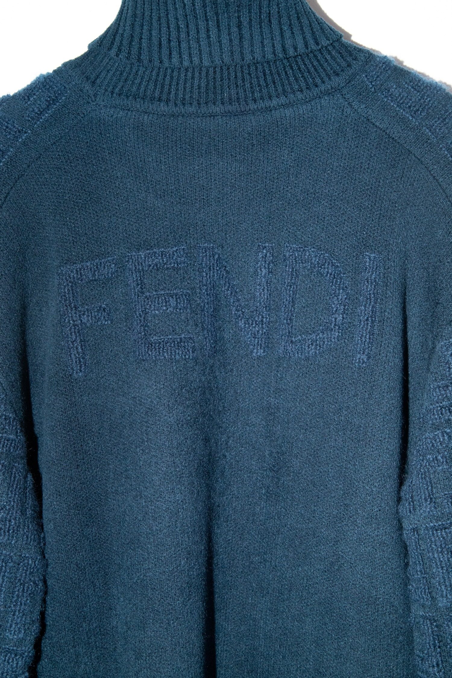 Thumbnail of http://Fendi%20Strickpullover%20mit%20Rollkragen%20in%20Petrol