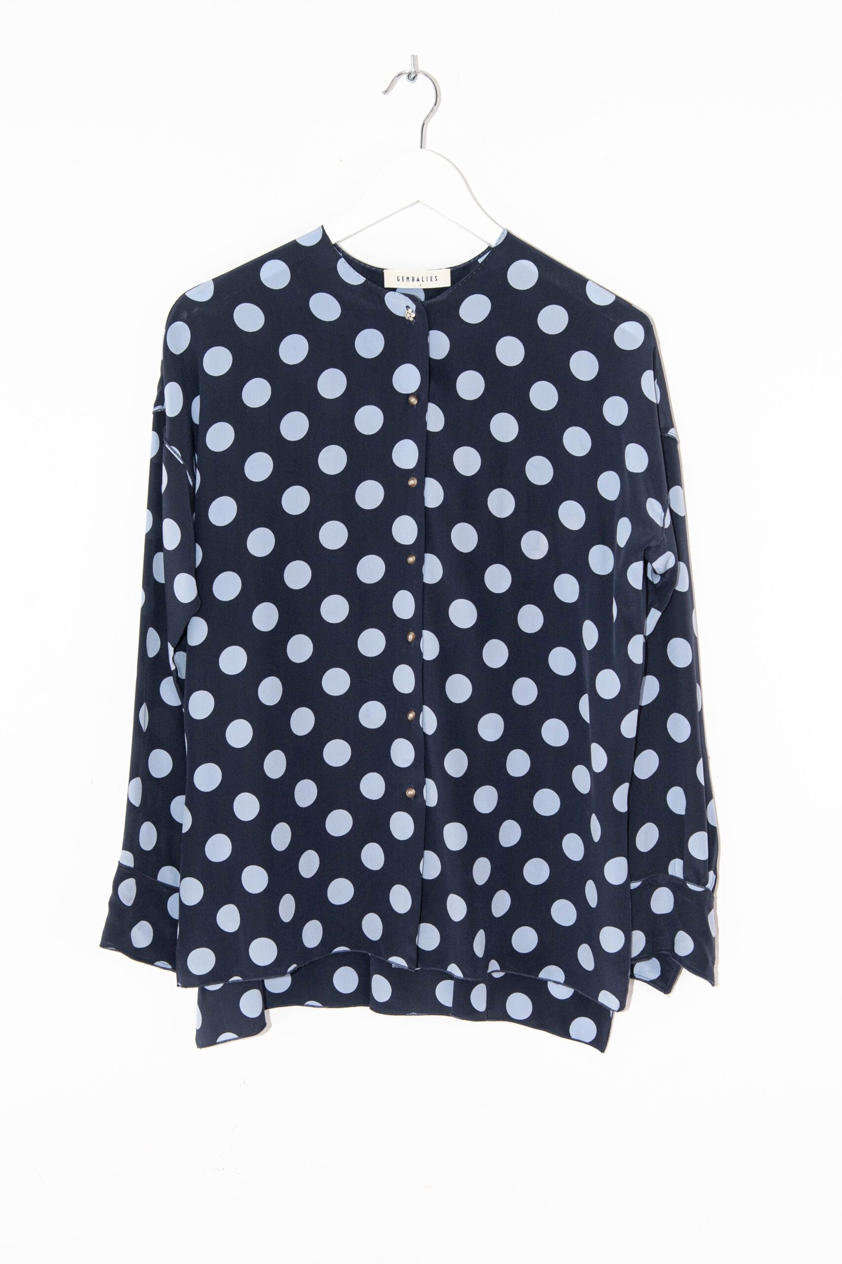 Gembalies Bluse mit Punkten in Hell- und Dunkelblau