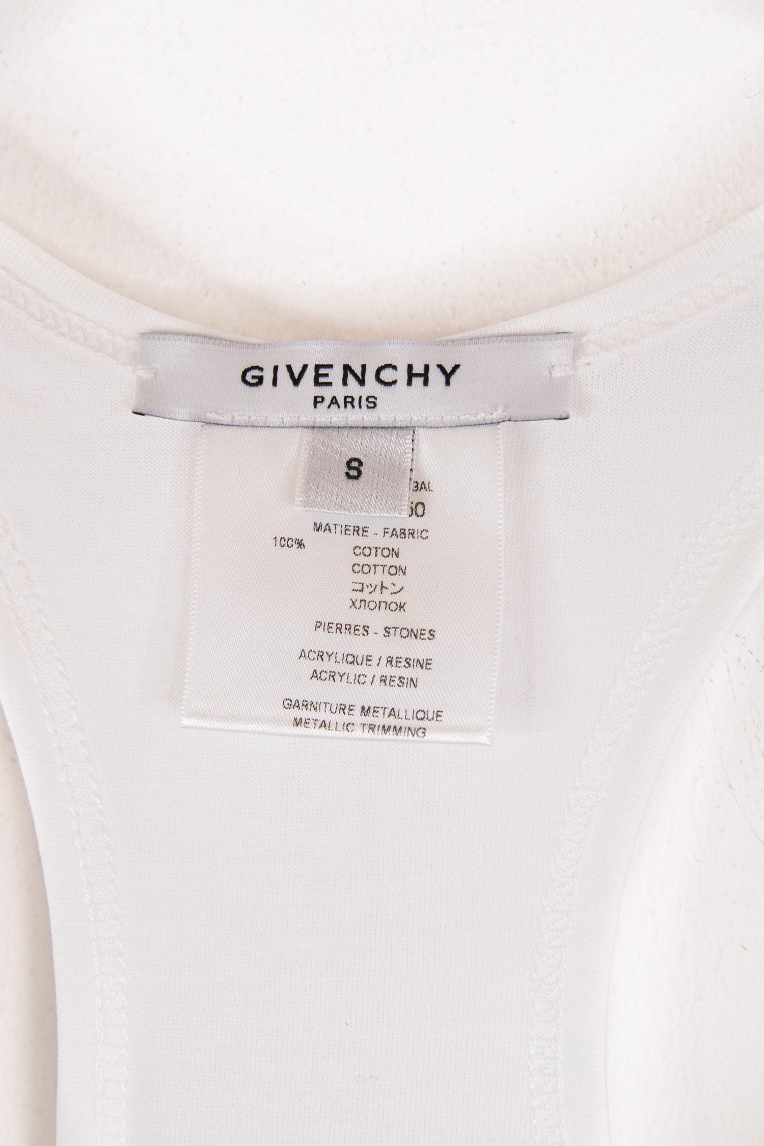 Thumbnail of http://Givenchy%20Top%20mit%20Print%20und%20Schmucksteinen%20in%20Weiß