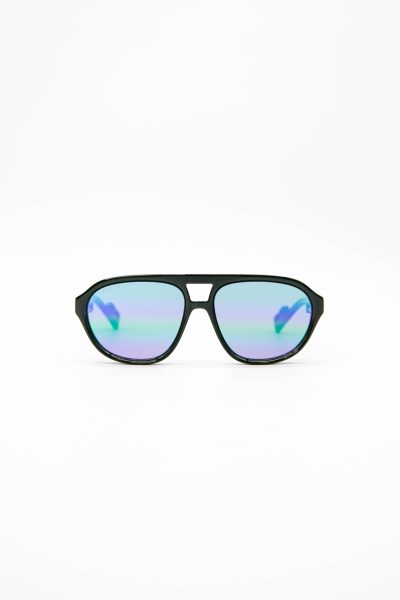 Gucci "GG1239S" gespiegelte Sonnenbrille in Grün