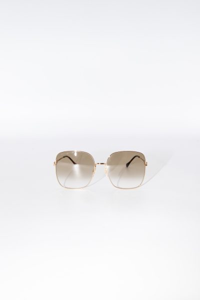 Gucci Sonnenbrille mit eckigem Rahmen in Gold