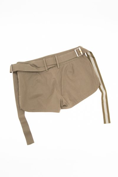 Gucci Shorts mit Bambusschnallen in Oliv und Silber