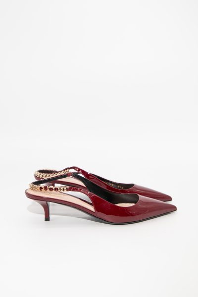 Gucci "Signoria" Pumps mit Fersenriemchen in Rot
