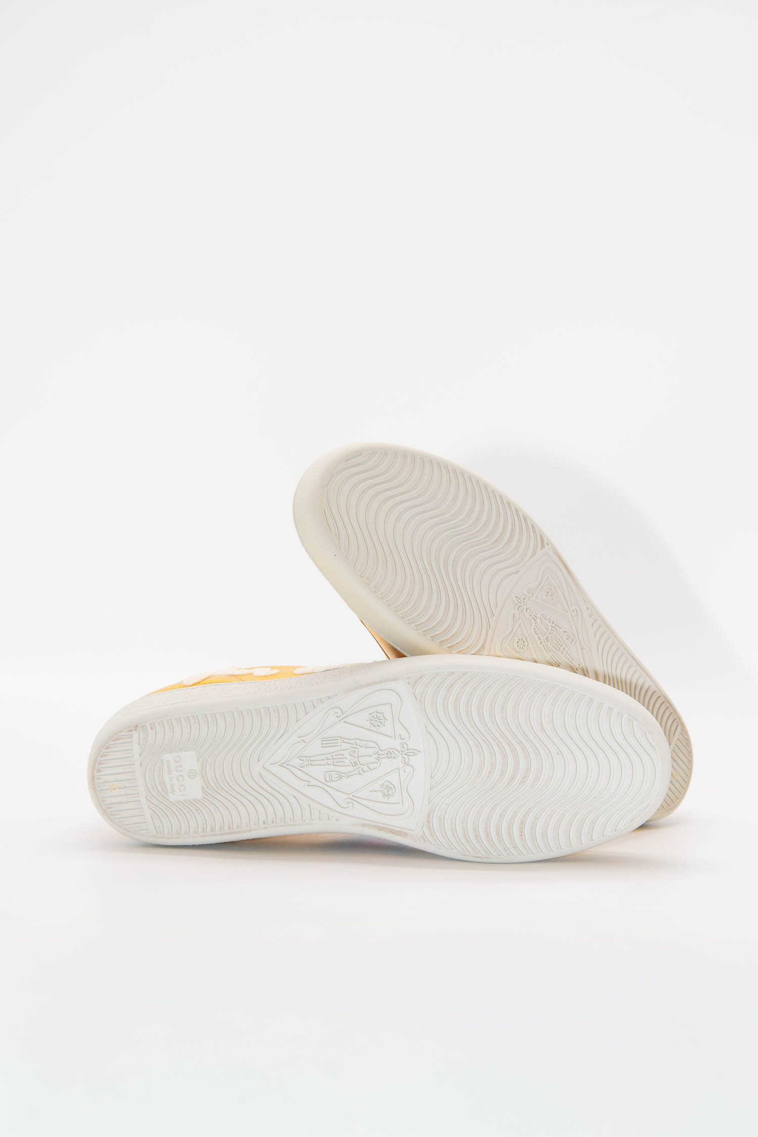Gucci "Ace Blind For Love" Sneaker in Gold
