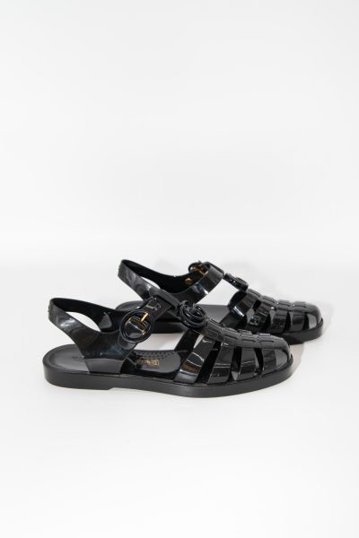 Gucci Gummisandalen in Schwarz