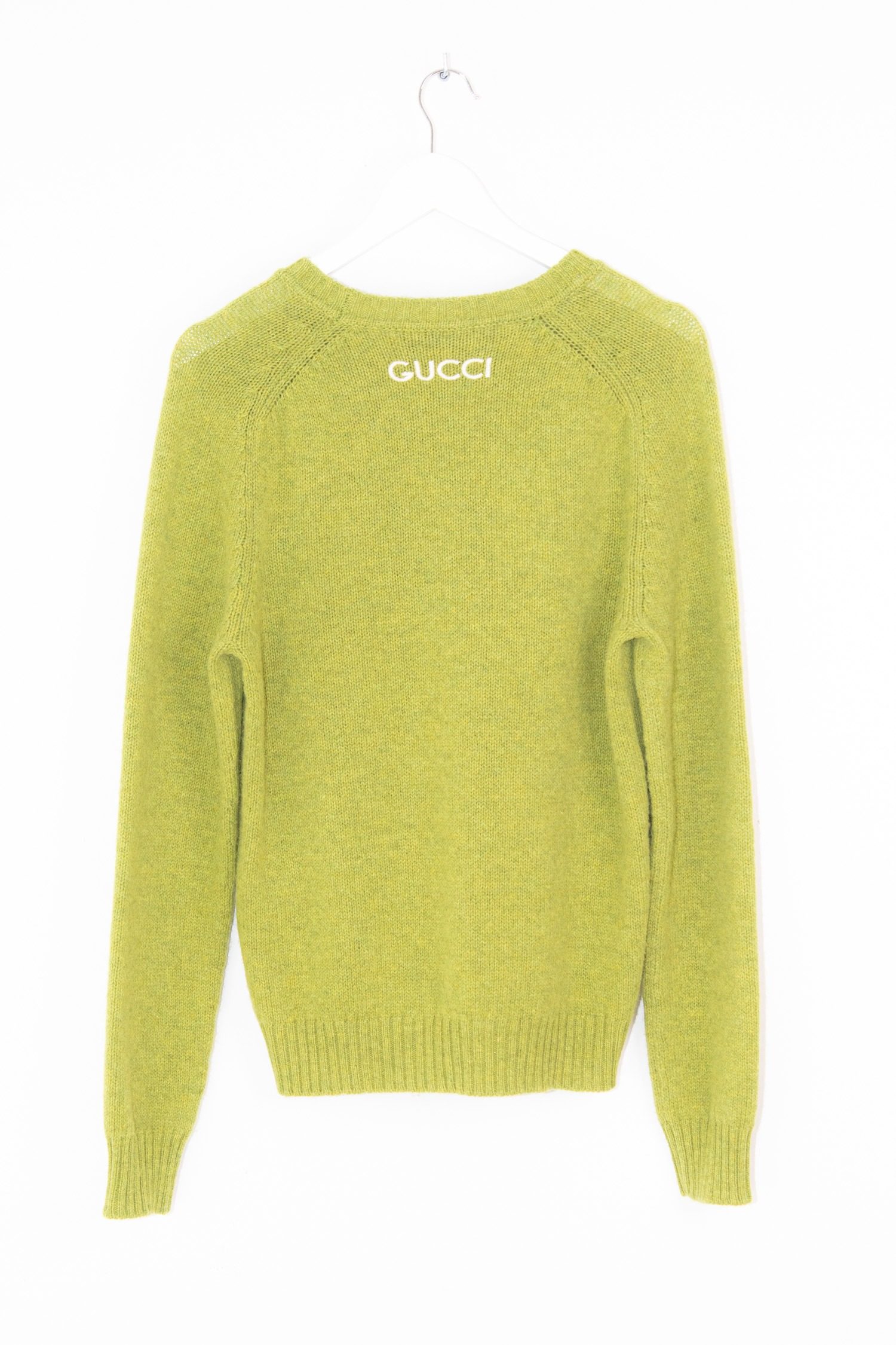 Thumbnail of http://Gucci%20Strickpullover%20mit%20Label-Stickerei%20in%20Hellgrün