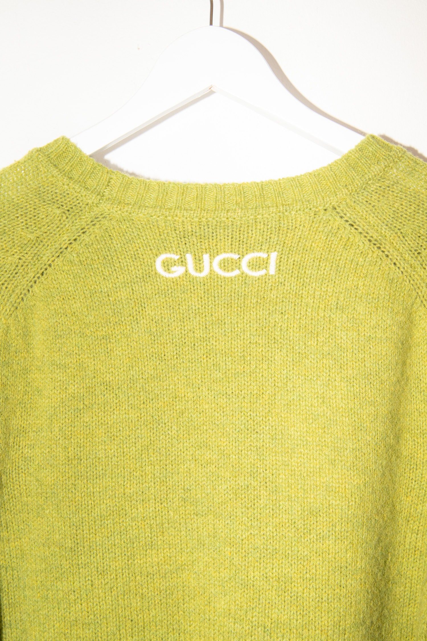 Thumbnail of http://Gucci%20Strickpullover%20mit%20Label-Stickerei%20in%20Hellgrün