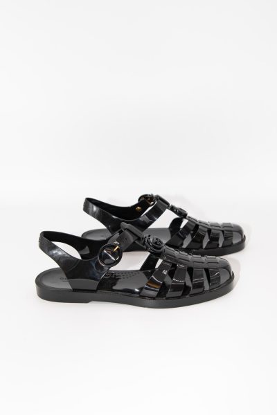 Gucci Gummisandalen in Schwarz