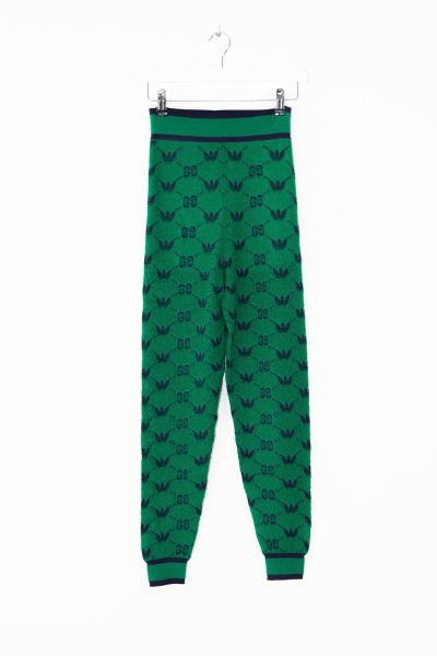 Gucci x Adidas Jogginghose mit Logomuster in Grün