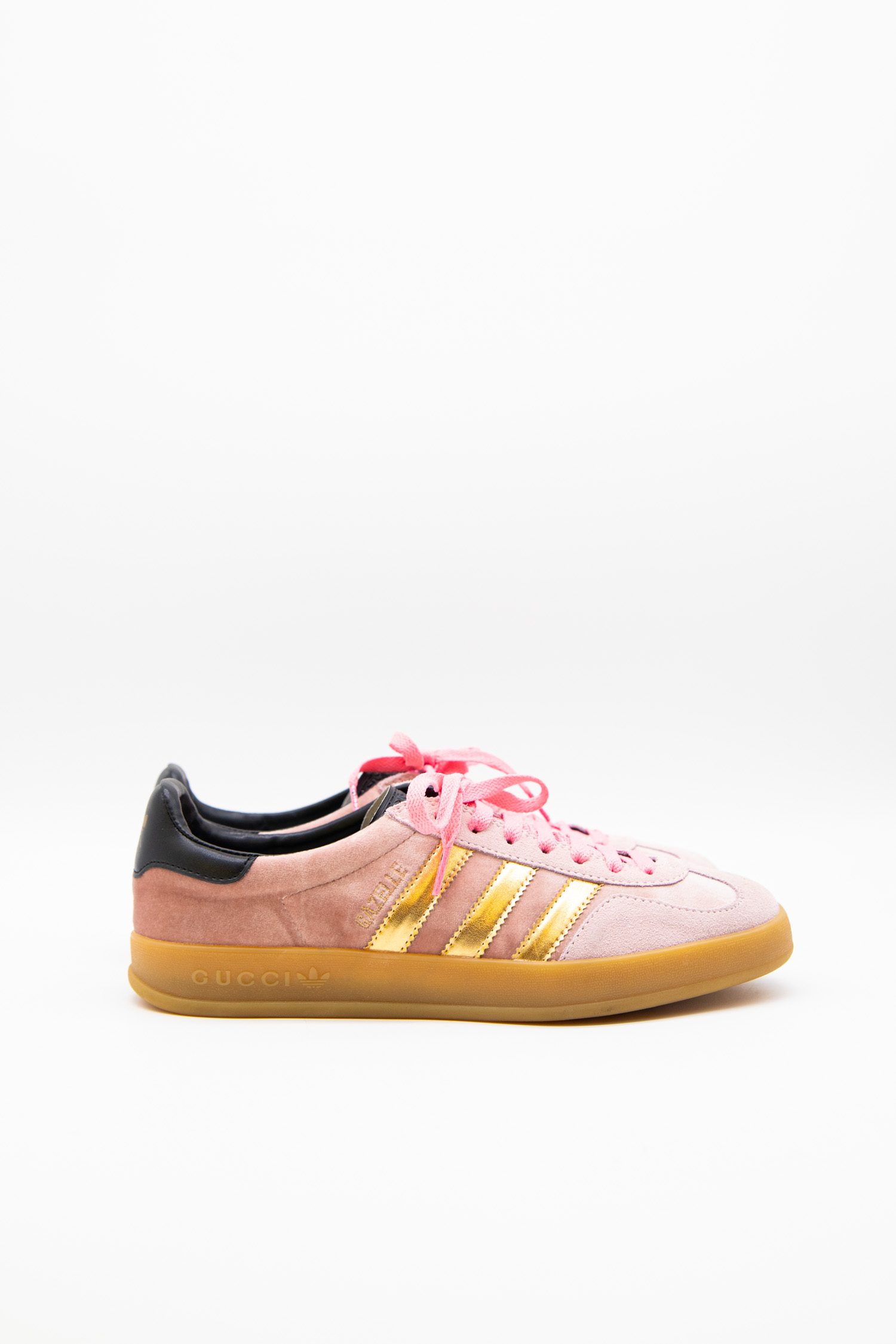 Gucci x Adidas "Gazelle" Sneaker in Rosa und Gold