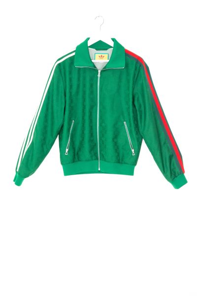 Gucci x Adidas "Trefoil" Jacke in Grün