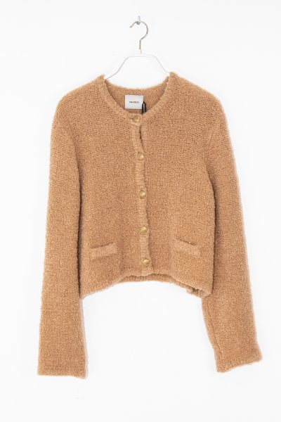 Halfboy "Alice" Cardigan in Hellbraun und Gold