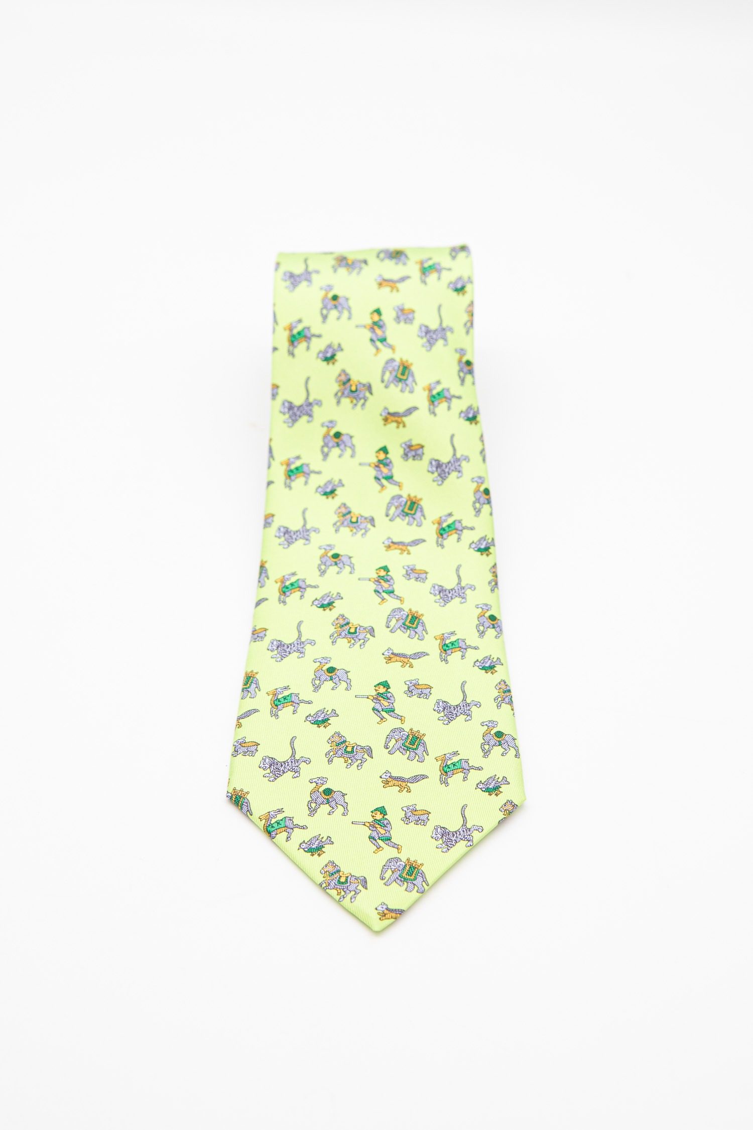 Thumbnail of http://Hermès%20Krawatte%20mit%20Jagd-Motiv%20in%20Hellgrün