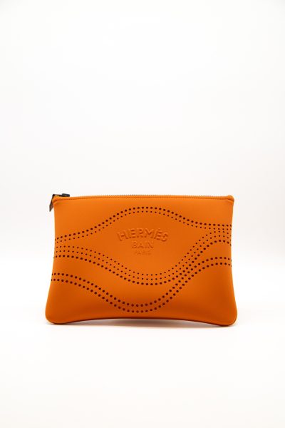Hermès "Neobain Waves" Kosmetiktasche in Orange