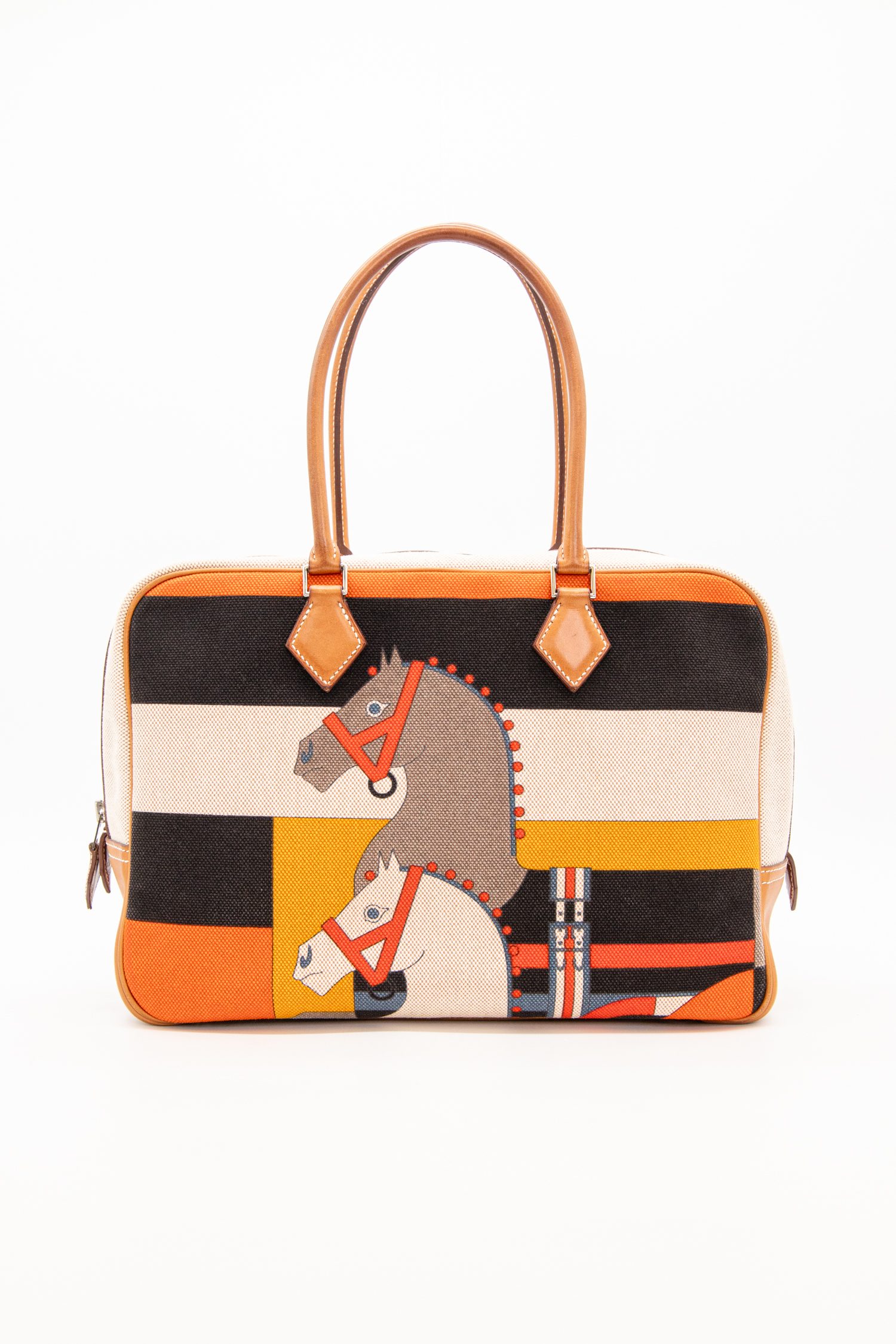 Hermès „Plume 32“ Handtasche mit Rocobar-Print