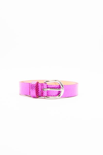 Isabel Marant Gürtel in glänzendem Pink und Silber
