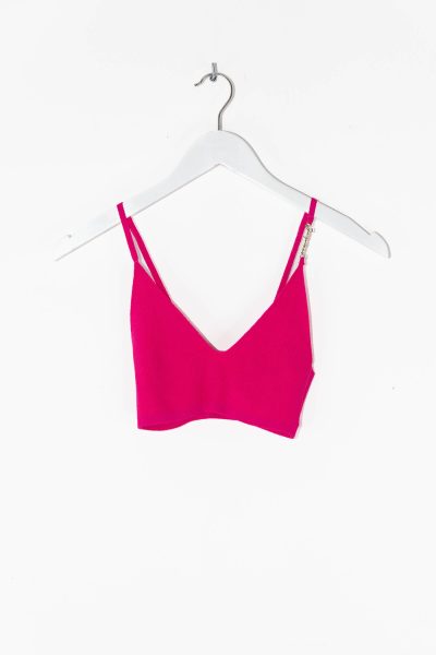 Jacquemus kurzes Stricktop in Pink