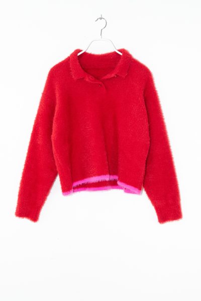 Jacquemus "Le Polo Neve" Pullover in Rot und Pink