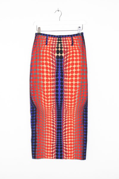Jean Paul Gaultier Vintage Midirock mit Punktemuster in Bunt