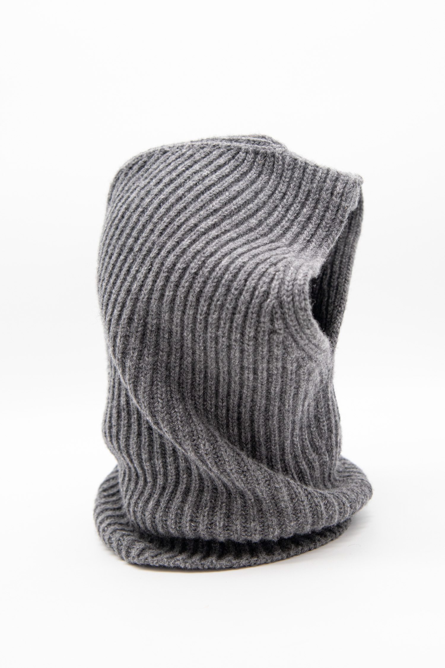 Jil Sander "Knit Hood" Balaclava in Grau