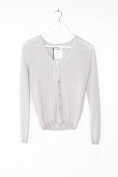 Jil Sander Strickjacke in Hellgrau
