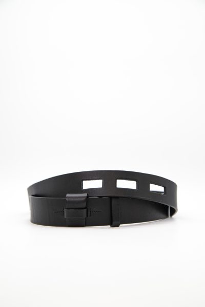 Jil Sander Gürtel aus Leder in Schwarz