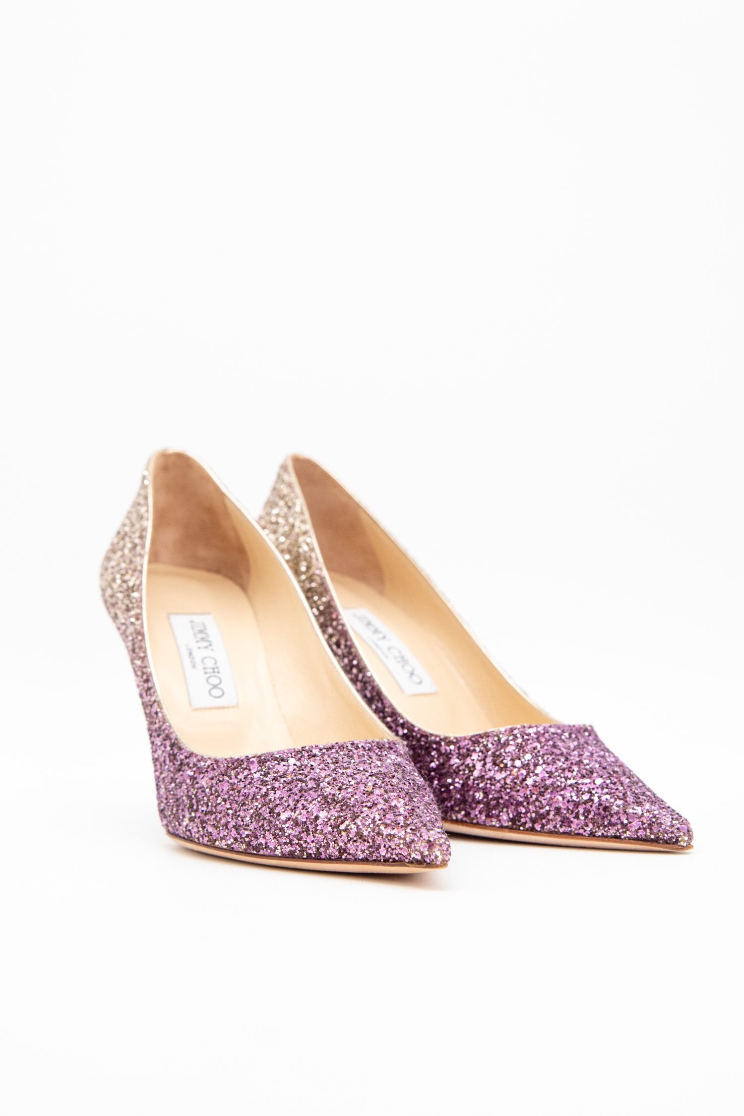 Thumbnail of http://Jimmy%20Choo%20Romy%20Pumps%20mit%20Glitzer%20in%20Rosa%20und%20Gold