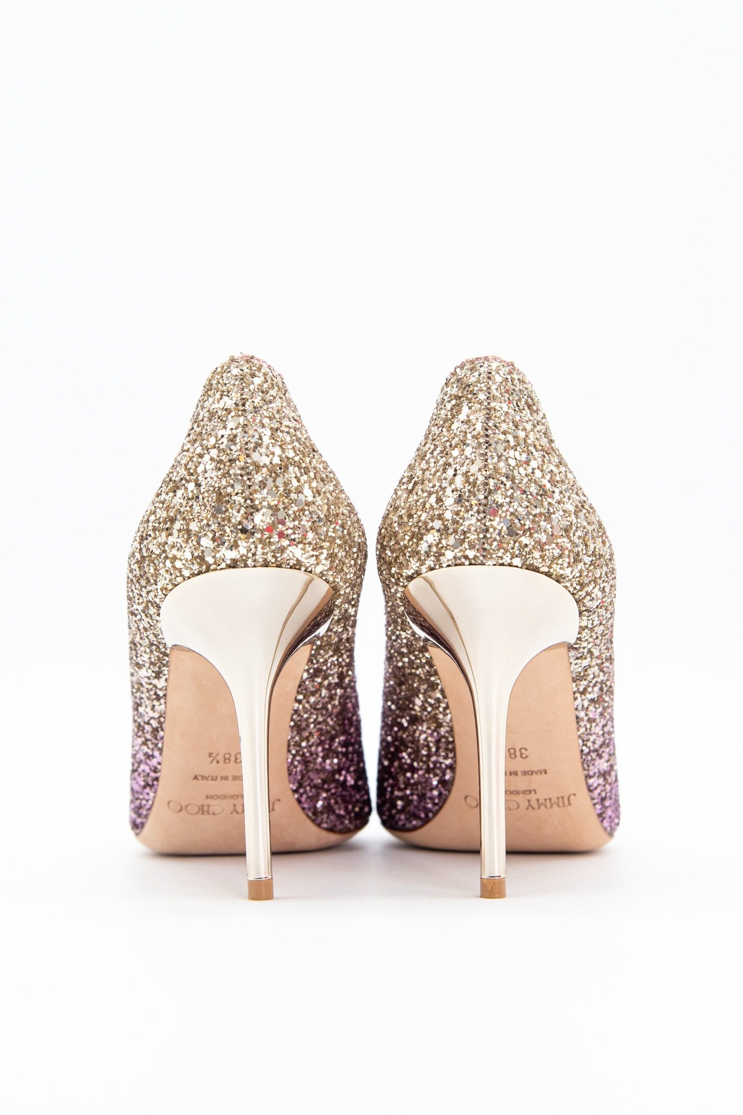 Thumbnail of http://Jimmy%20Choo%20Romy%20Pumps%20mit%20Glitzer%20in%20Rosa%20und%20Gold