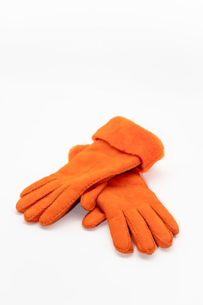 Kenzo Handschuhe aus Lammfell in Orange