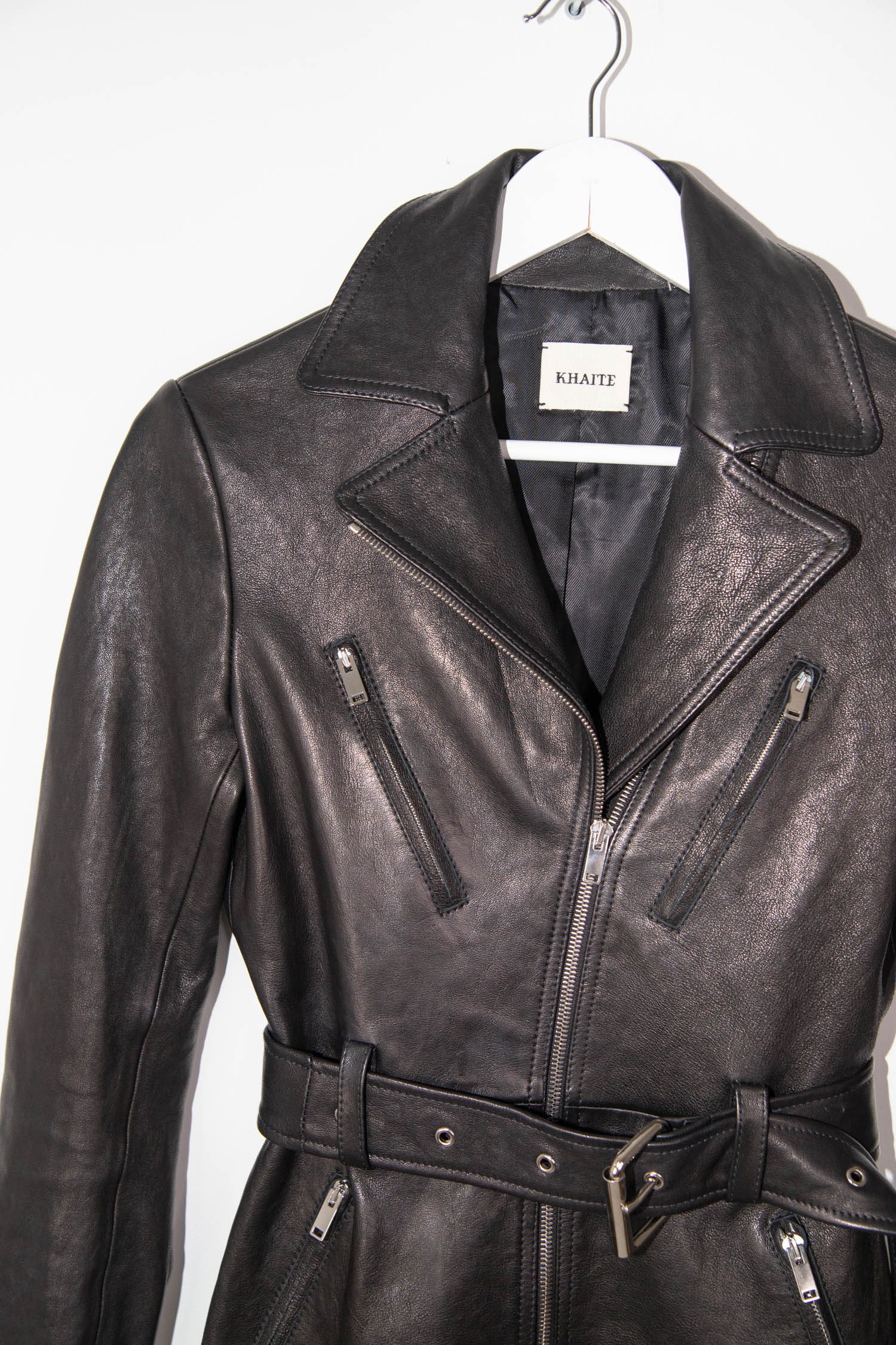 Khaite Minikleid "Nuelle" aus Leder in Schwarz