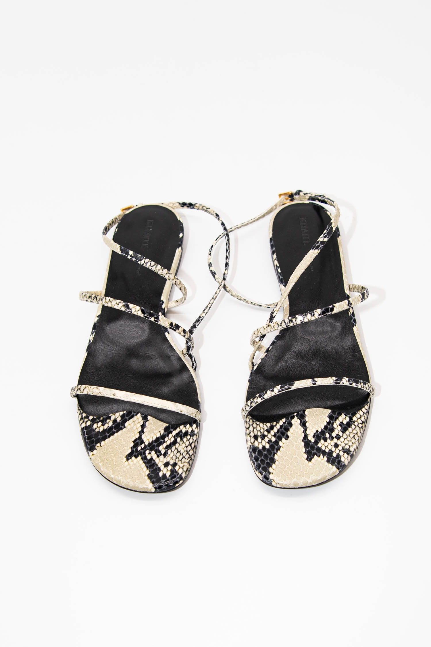 Thumbnail of http://Khaite%20Loop%20Flat%20Sandalen%20mit%20Schlangenmuster