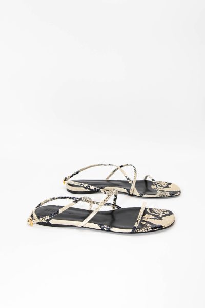 Khaite "Loop Flat" Sandalen mit Schlangenmuster