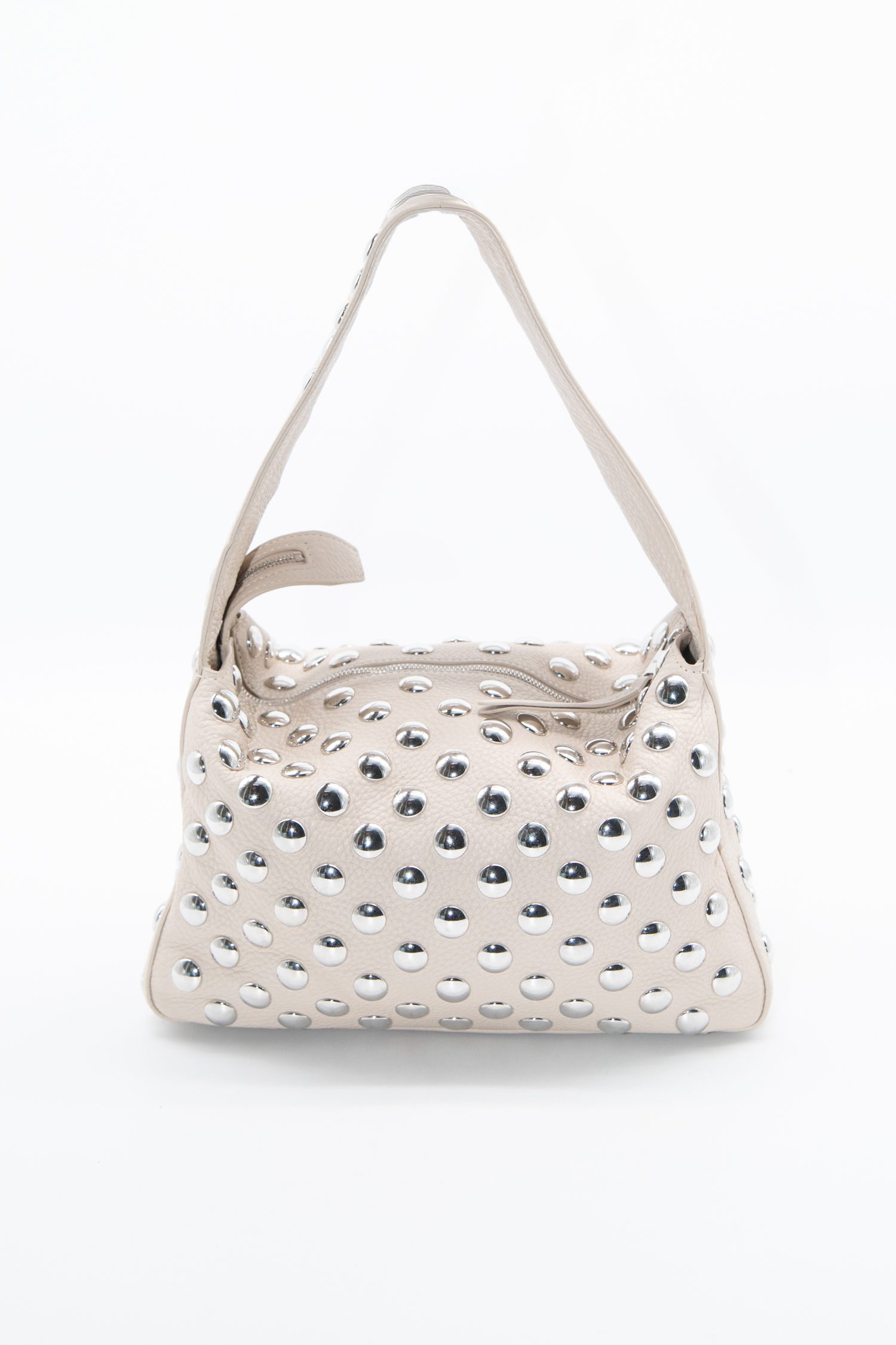 Khaite "Elena Medium" aus Leder in Ecru und Silber