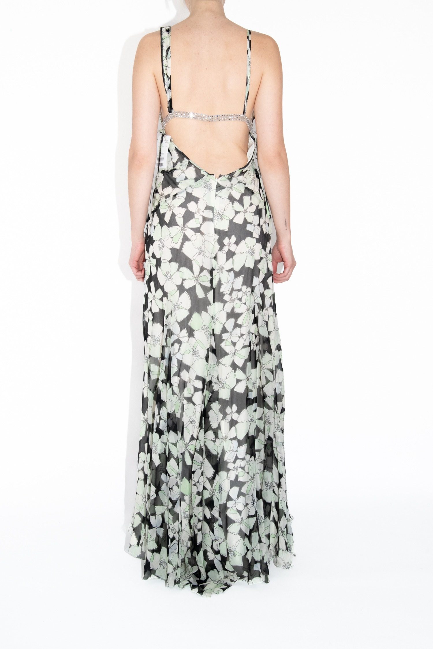 Thumbnail of http://La%20Perla%20Maxikleid%20mit%20Blumenprint%20in%20Mint%20und%20Schwarz