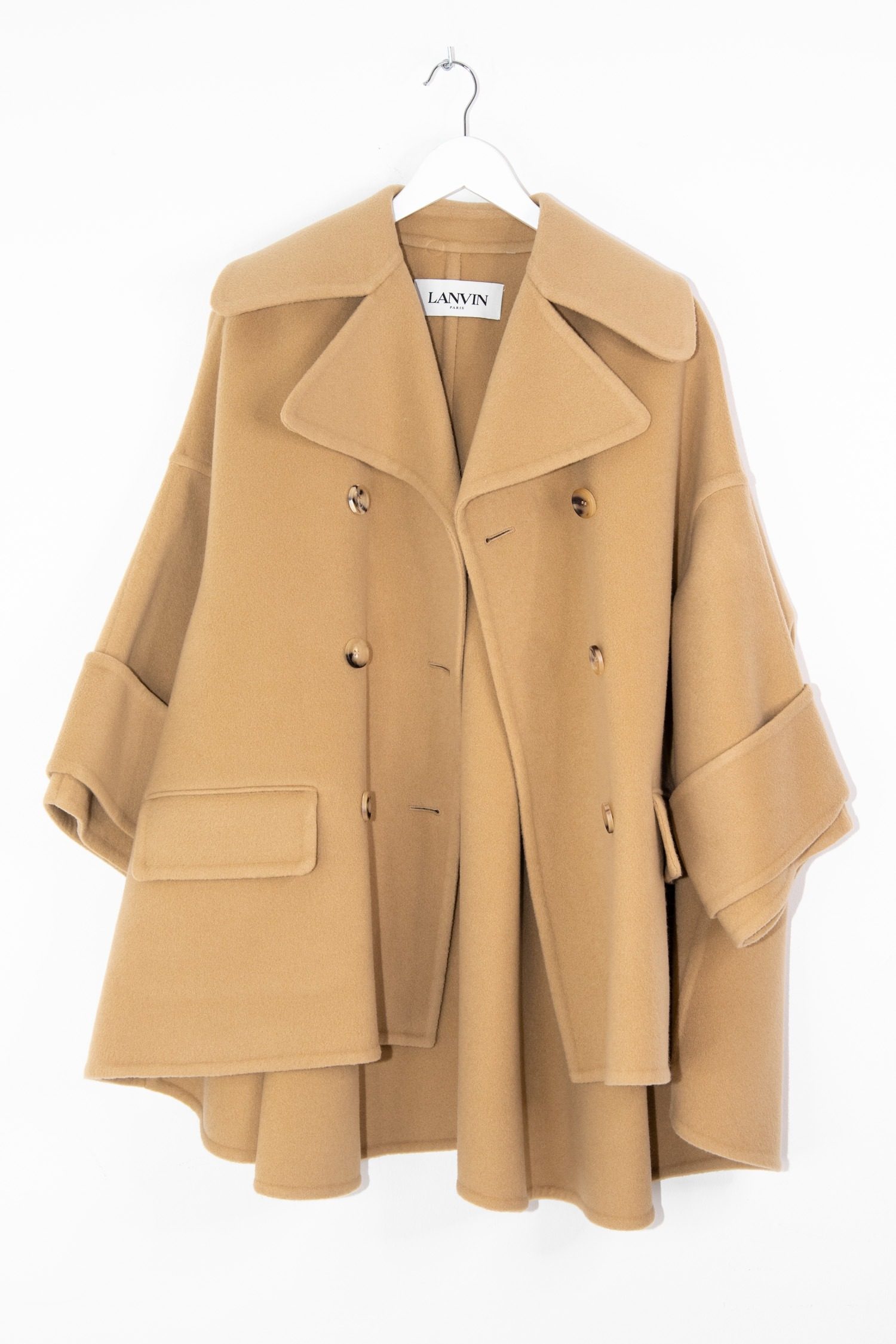 Thumbnail of http://Lanvin%20Tan%20A-Line%20Double-Breasted%20Mantel%20in%20Camelbraun