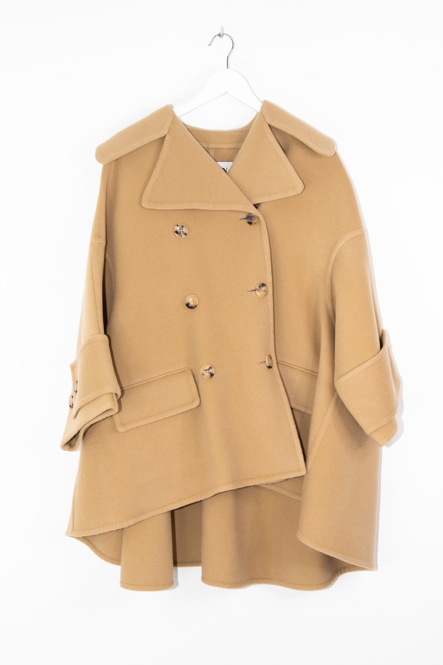 Thumbnail of http://Lanvin%20Tan%20A-Line%20Double-Breasted%20Mantel%20in%20Camelbraun