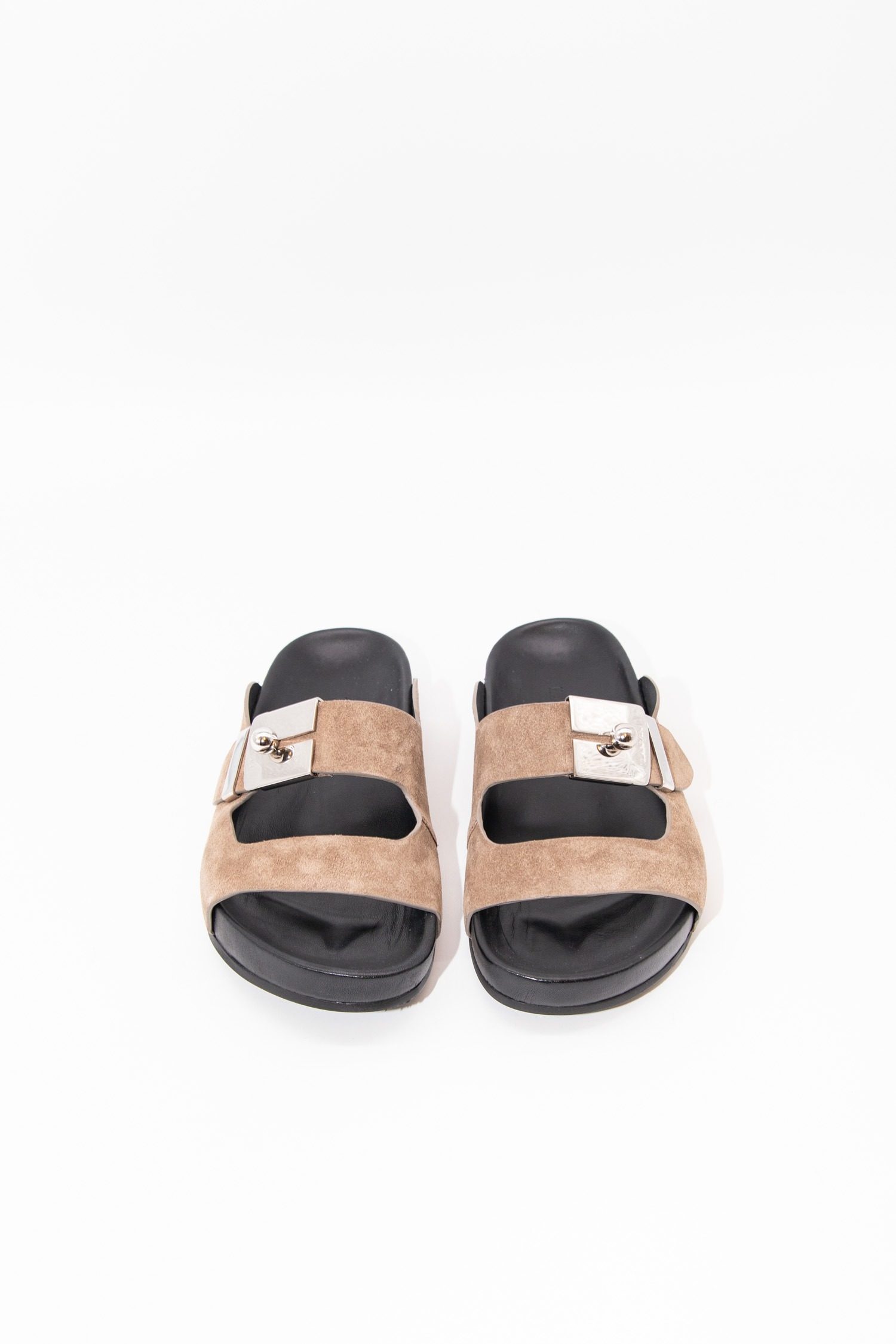Thumbnail of http://Lanvin%20Pantoletten%20mit%20Schnalle%20in%20Graubraun