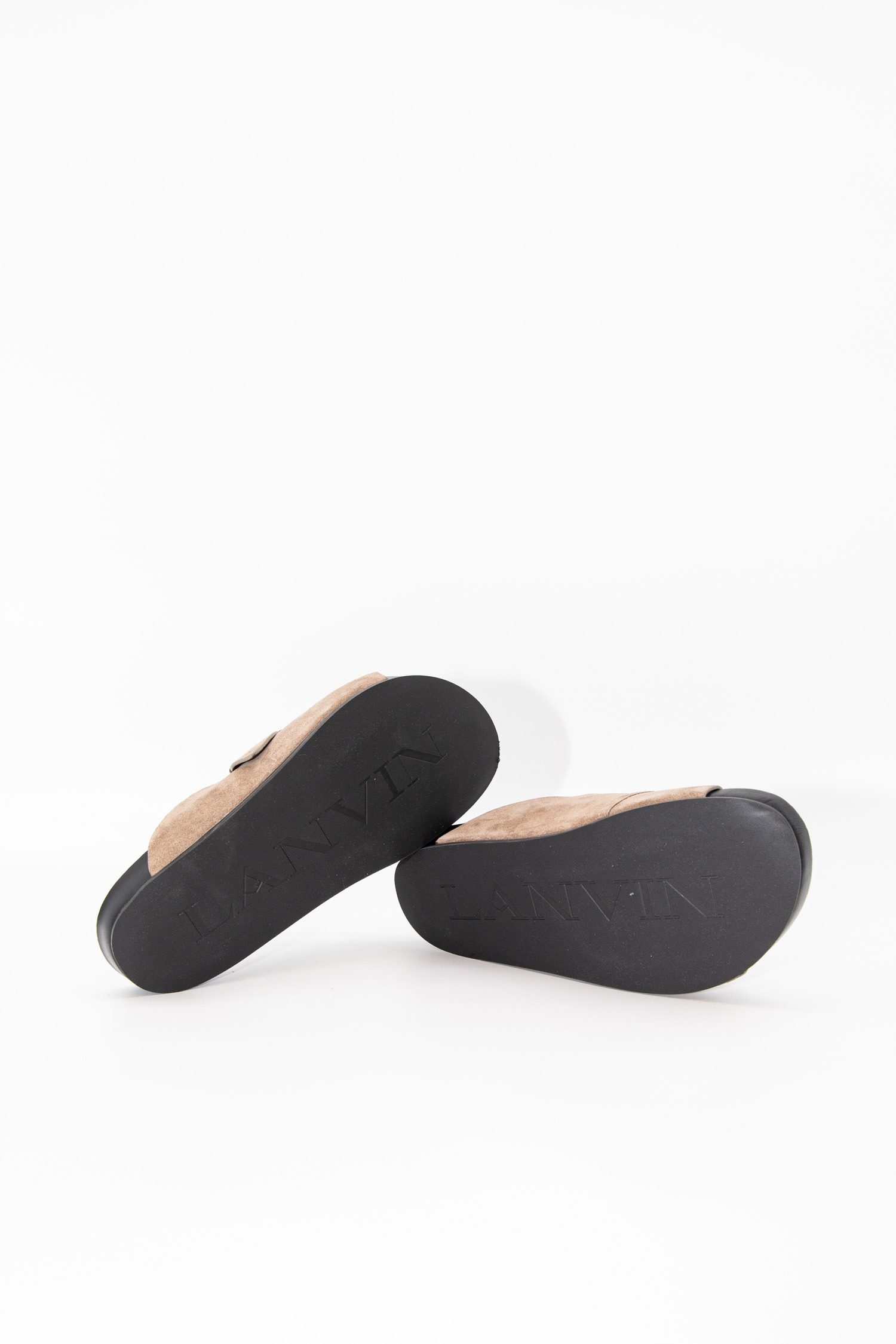 Thumbnail of http://Lanvin%20Pantoletten%20mit%20Schnalle%20in%20Graubraun