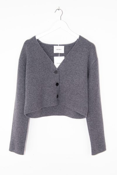 Lisa Yang "Giulietta" Strickjacke in Dunkelbraun